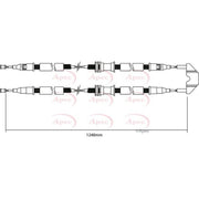 Apec Handbrake Cable Centre fits Opel Astra G 1998-2005 1.4 1.6 1.7 1.8 2.0