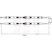 Apec Handbrake Cable Rear CAB1450