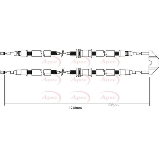 Apec Handbrake Cable Rear CAB1450