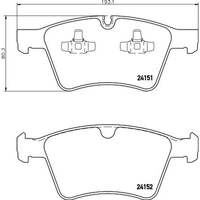 Mintex Front Brake Pad Set fits Mercedes-Benz Gl-Class 2006-2012