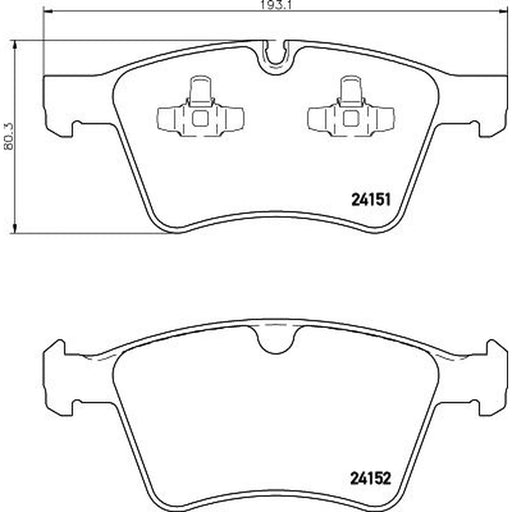 Mintex Front Brake Pad Set fits Mercedes-Benz Gl-Class 2006-2012