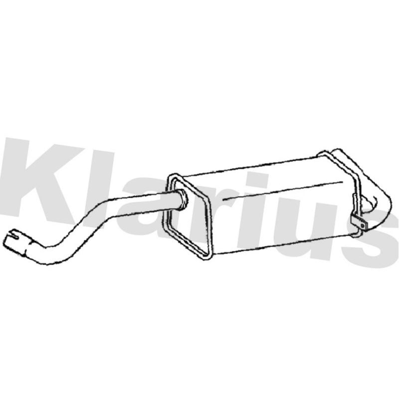 Klarius Box With Tail Pipe Rear fits Renault Clio III 2010-2014 1.5