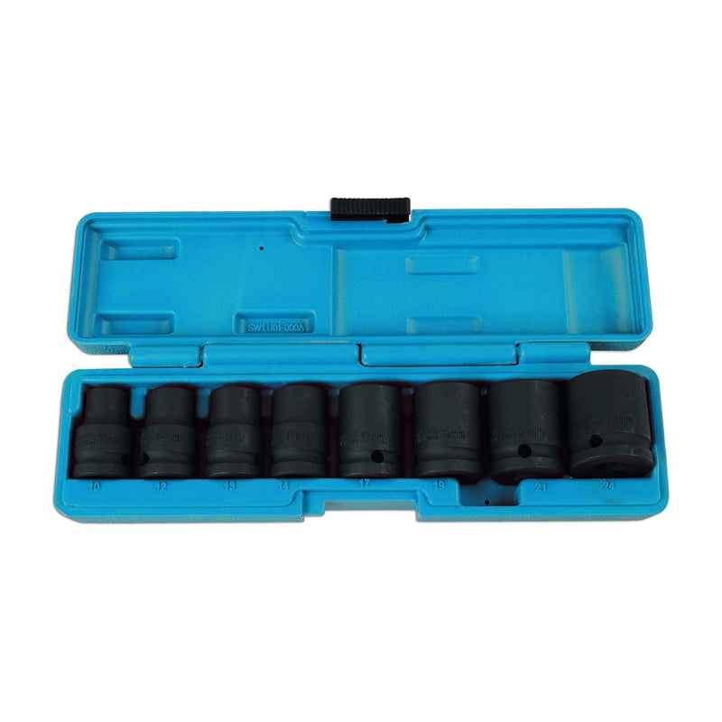 Laser Impact Socket Set 1/2"D 8pc 6490 Laser - Dynamic Drive