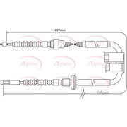 Apec Handbrake Cable Left Rear fits Audi A4 B6 2000-2004 1.6 1.8 1.9 2.0 2.4 2.5