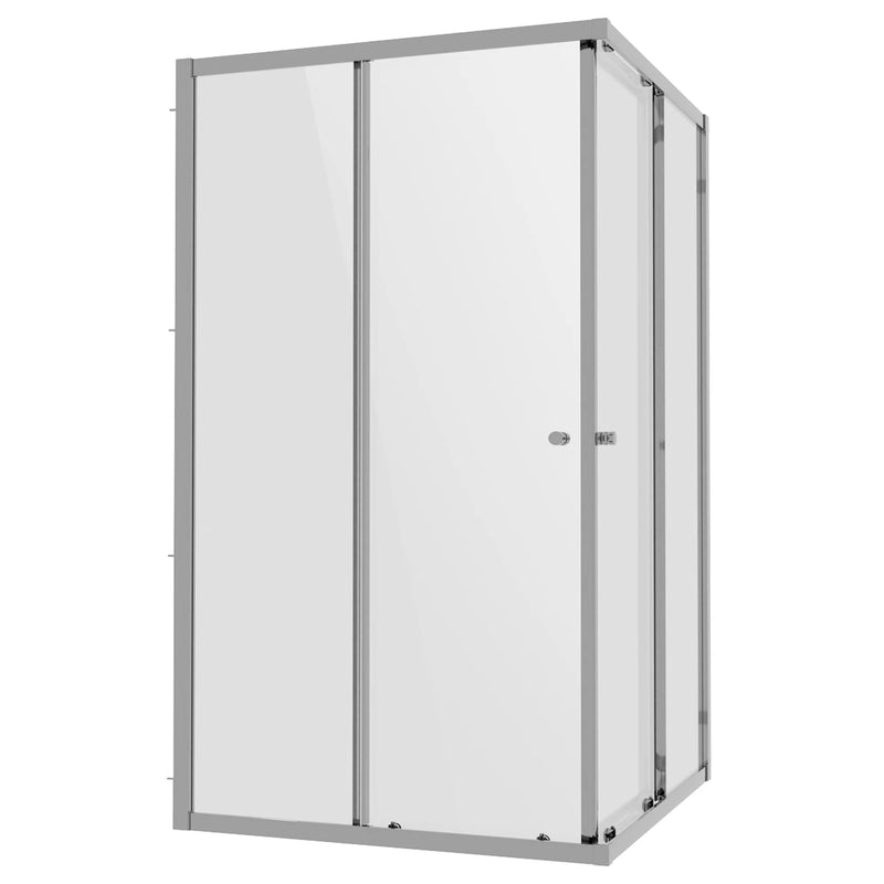Baridi Corner Shower Entry Enclosure 1000 x 800mm - Chrome