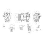 Hella Air Conditioning Compressor fits Citroën C4 2008-2011 1.6