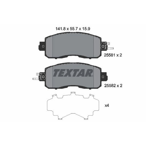 Textar Front Brake Pad Set 2558101