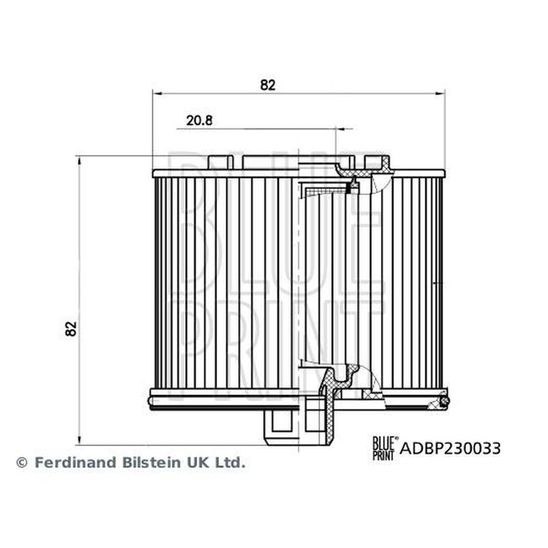 Blue Print Fuel Filter Element fits Citroën Dispatch III 2018-2025 1.5