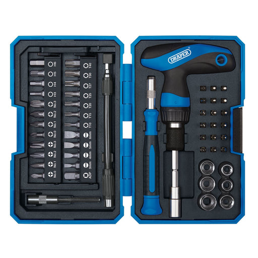 Draper T-Handle Ratchet Screwdriver Set (53 Piece) 28031 Draper - Dynamic Drive