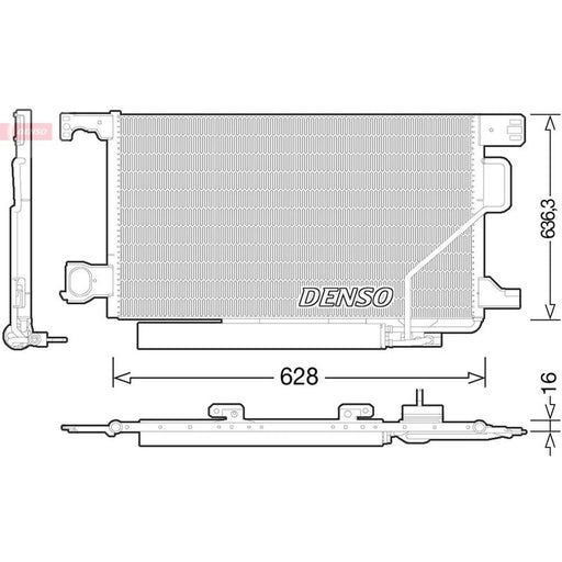 Denso Air Conditioning Condenser fits Mercedes-Benz C-Class 2000-2008