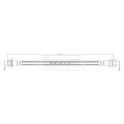 Borg & Beck Brake Hydraulic Hose Line Rear Right BBH8937