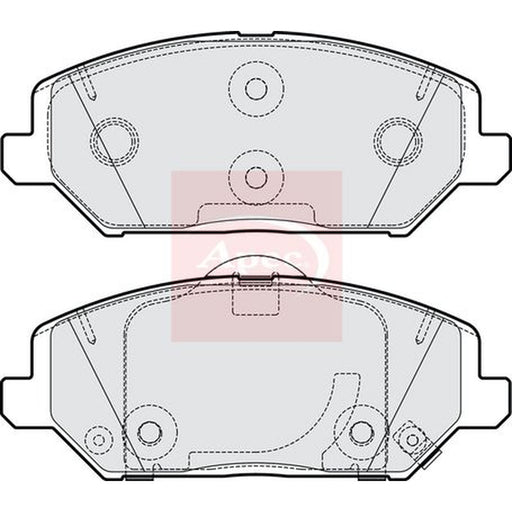 Apec Front Brake Pad Set fits Hyundai I30 2016-2020 1.0 1.4 1.5 1.6