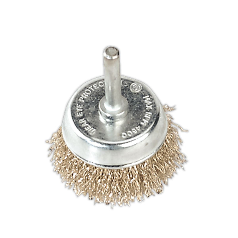 Sealey Wire Cup Brush50mm with6mm Shaft SCB50 Sealey - Dynamic Drive