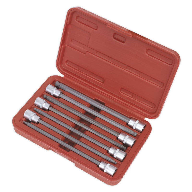 Sealey Ball-End Hex Socket Bit Set 7Pc 3/8Inchsq Drive 200mm Sealey - Dynamic Drive