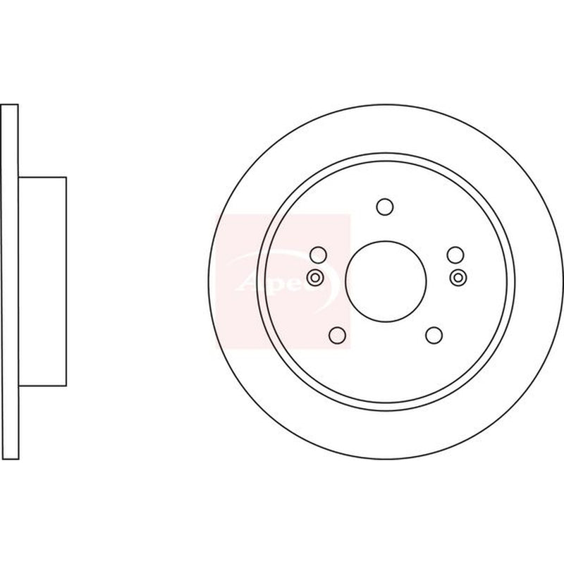 Apec Rear Brake Solid Discs & Pads fits Ssangyong Korando 2022-2023