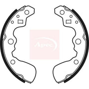 Apec Brake Shoe Set Axle Kit fits Suzuki Swift 1989-2005 1.0 1.3