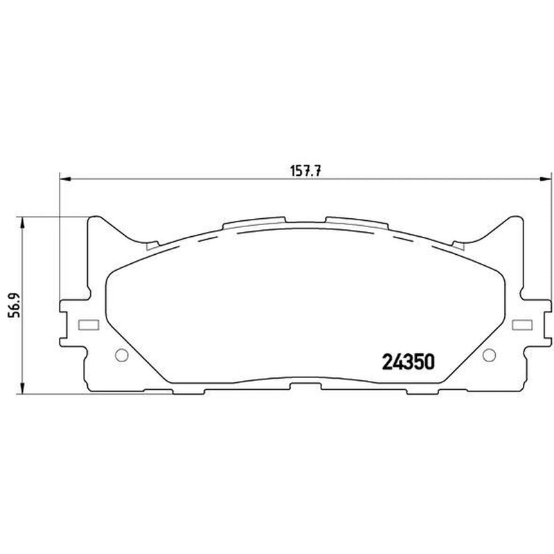 Brembo 4 x Front Brake Pad Set fits Lexus Es 2012-2018