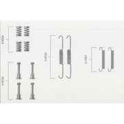 Bosch Parking Brake Shoe Accessory Kit fits Peugeot 605 1989-1999 2.0 2.1 3.0