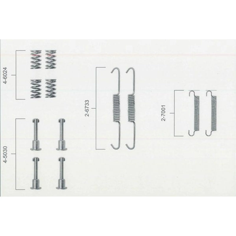 Bosch Parking Brake Shoe Accessory Kit fits Peugeot 605 1989-1999 2.0 2.1 3.0