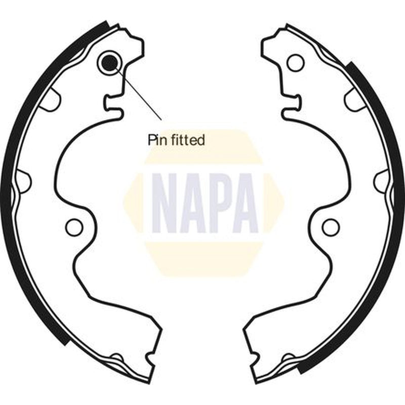 NAPA Brake Shoe Set Axle Kit fits Toyota Corsa 1994-1999 1.5