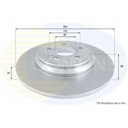 Comline Rear Brake Solid Discs & Pads fits Mercedes-Benz M-Class 1998-2005