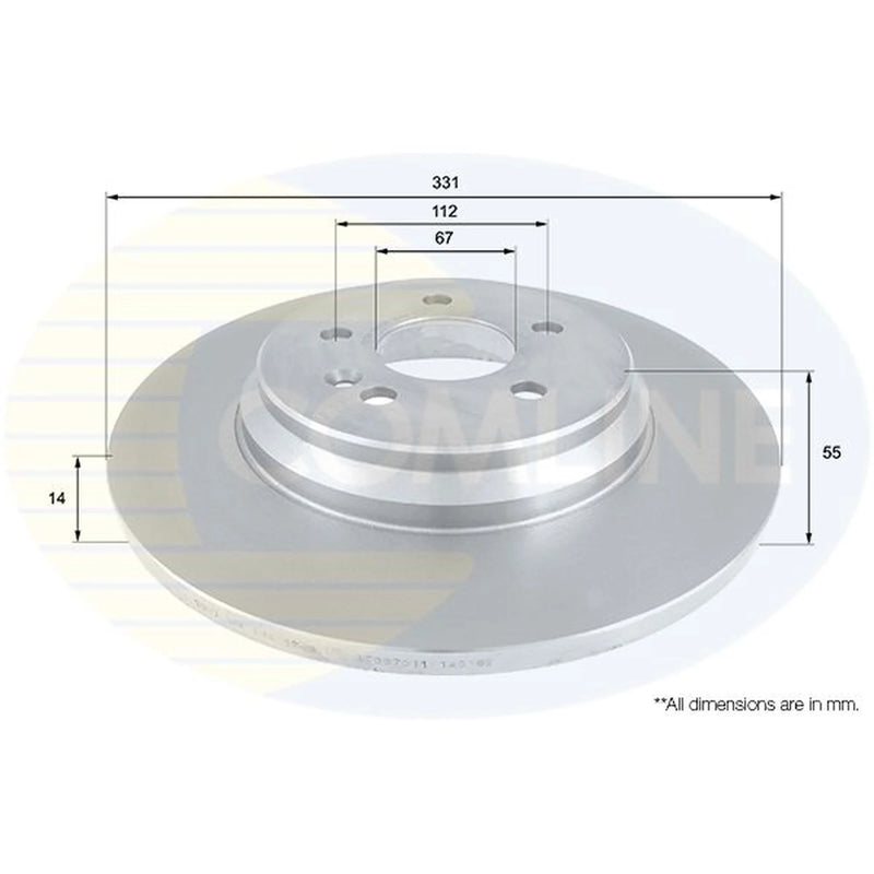 Comline Front & Rear Brake Discs & Pads fits Mercedes-Benz M-Class 1998-2005