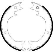 Mintex Parking Brake Shoe Set fits Mitsubishi Pajero/Shogun Classic 2006 on 3.8