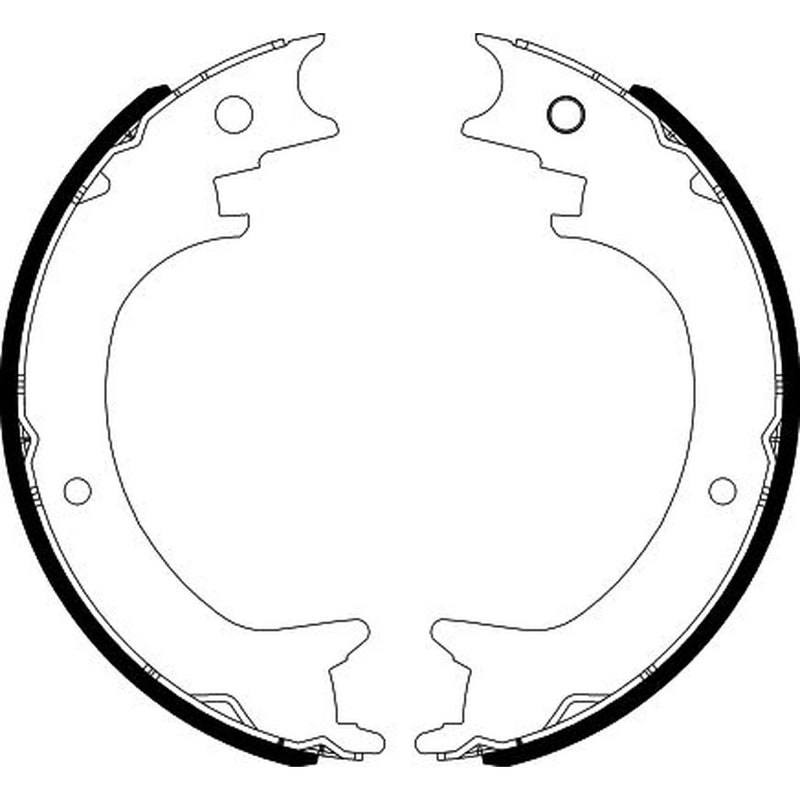 Mintex Parking Brake Shoe Set fits Mitsubishi Pajero/Shogun Classic 2006 on 3.8