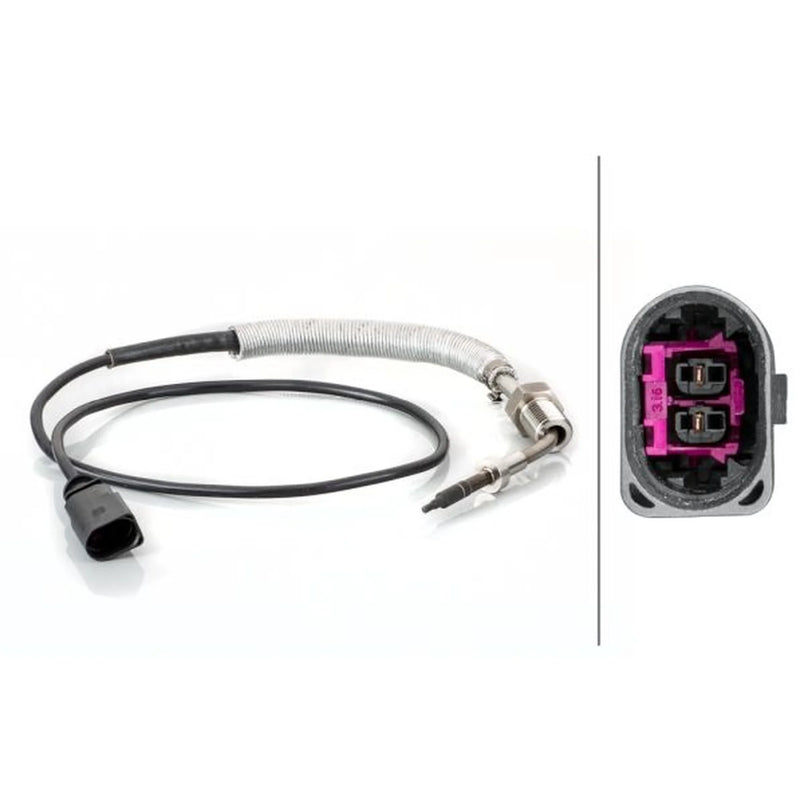 Hella Exhaust Gas Temperature Sensor before exhaust turbocharg fits Seat Cordoba