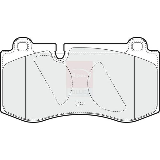 Apec Front Brake Pad Set fits Mercedes-Benz Cls 2004-2010 219.372 219.375