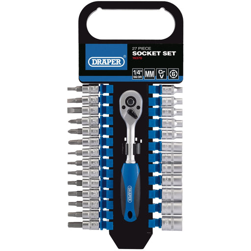 Draper Metric Socket Set, 1/4" Sq. Dr. (27 Piece) 16370 Draper - Dynamic Drive