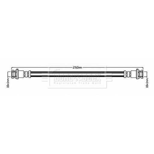 Borg & Beck Brake Hydraulic Hose Line Rear Right BBH8811