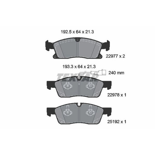Textar Front Brake Pad Set 2297701