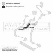 First Line Intercooler Turbo Charge Air Hose fits Ford Galaxy 2000-2006 1.9