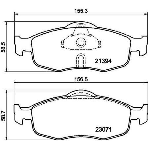 DON Front Brake Pad Set fits Ford Cougar 1998-2001 2.0