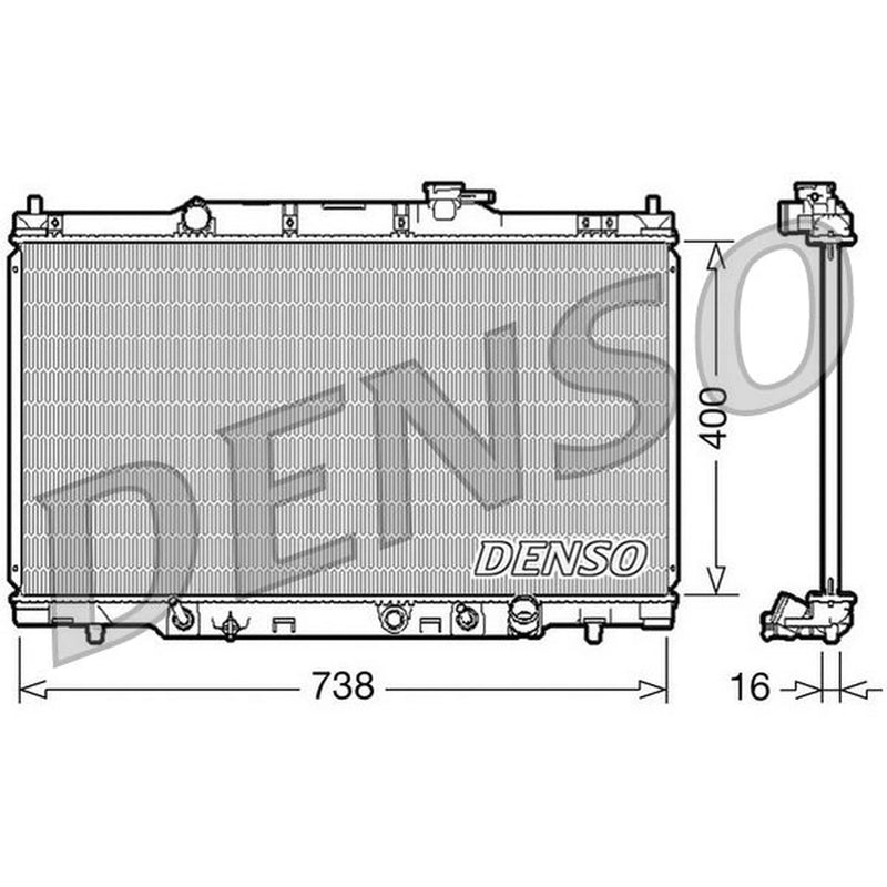 Denso Engine Radiator fits Honda Cr-V 2001-2007 2.0