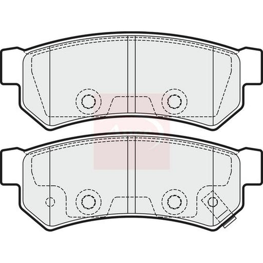 Apec Rear Brake Pad Set fits Chevrolet Spark 2010 on 1.0 1.2