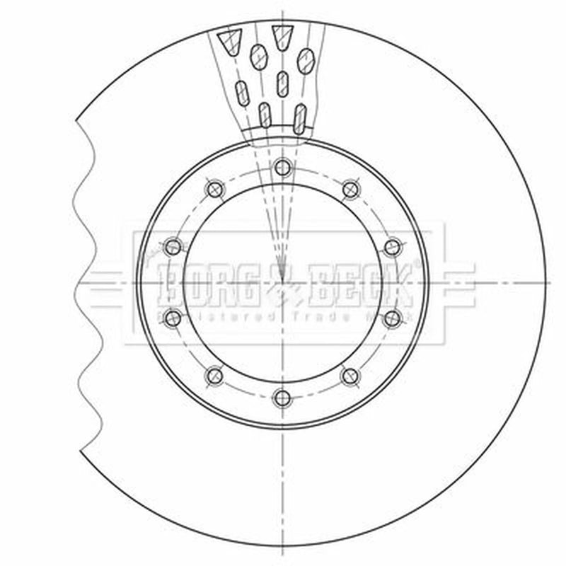 Borg & Beck Front Brake Vented Discs & Pads fits Daf 45 1991-2000