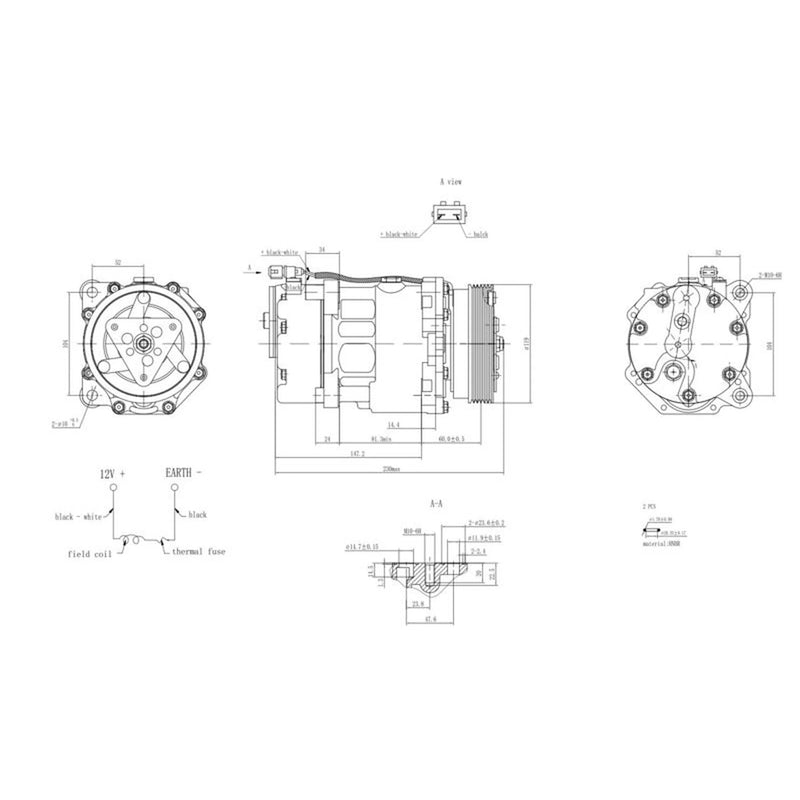 Hella Air Conditioning Compressor fits Ford Galaxy I 1997-2000 1.9