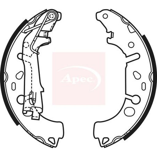 Apec Brake Shoe Set Axle Kit fits Citroën Nemo 2009-2010 1.3 1.4