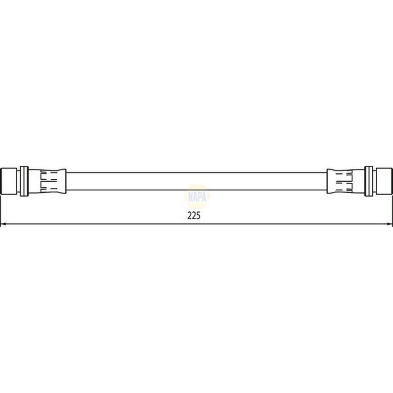 NAPA Brake Hydraulic Hose Line Rear Left fits Toyota Yaris/Vitz 2005-2012