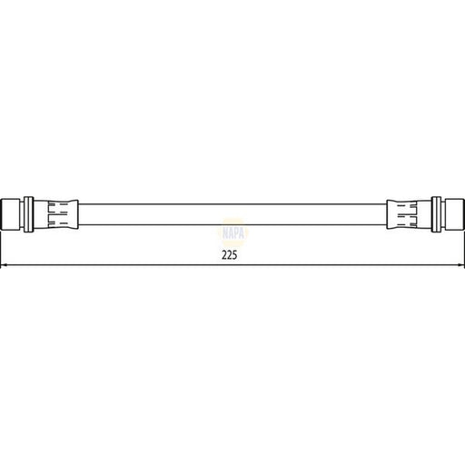 NAPA Brake Hydraulic Hose Line Rear Left fits Toyota Yaris/Vitz 2005-2012