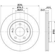 DON Front & Rear Brake Discs & Pads fits Mitsubishi Outlander III 2014-2021 2.0