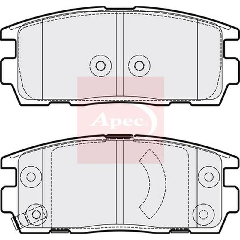Apec Rear Brake Pad Set fits Chevrolet Captiva 2006-2011 2.0 2.2 2.4