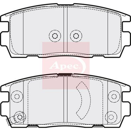 Apec Rear Brake Pad Set fits Chevrolet Captiva 2006-2011 2.0 2.2 2.4