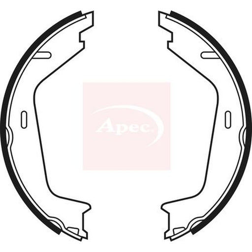 Apec Parking Brake Shoe Set fits Volvo S60 I 2000-2010 2.0 2.4 2.5