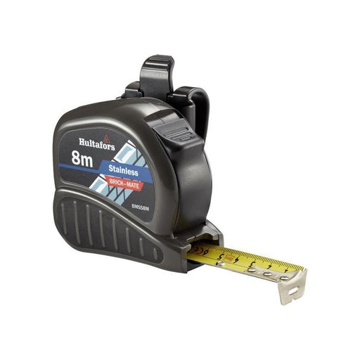 Hultafors BMSS8M Brick-Mate Stainless Steel Pocket Tape 8m (Metric only) Hultafors - Dynamic Drive