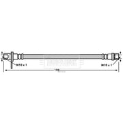 Borg & Beck Brake Hydraulic Hose Line inner BBH7878