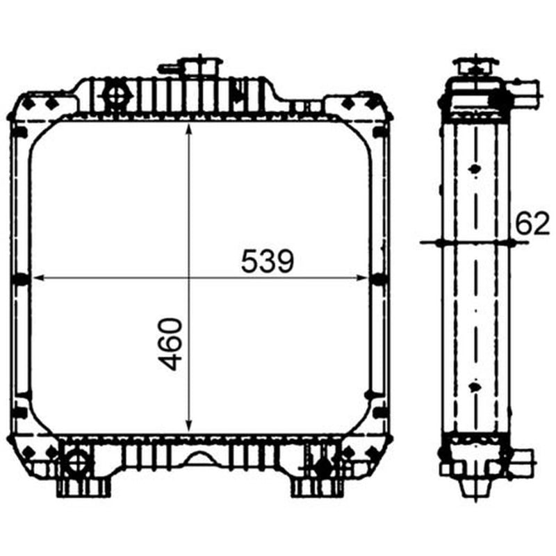 Mahle Engine Radiator fits New Holland Tl-A 2004 on
