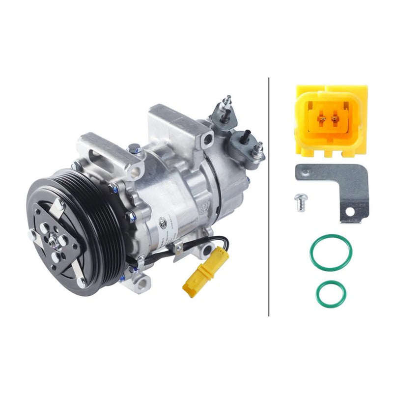 Hella Air Conditioning Compressor fits Citroën C2 2003-2012 1.1 1.4 1.6